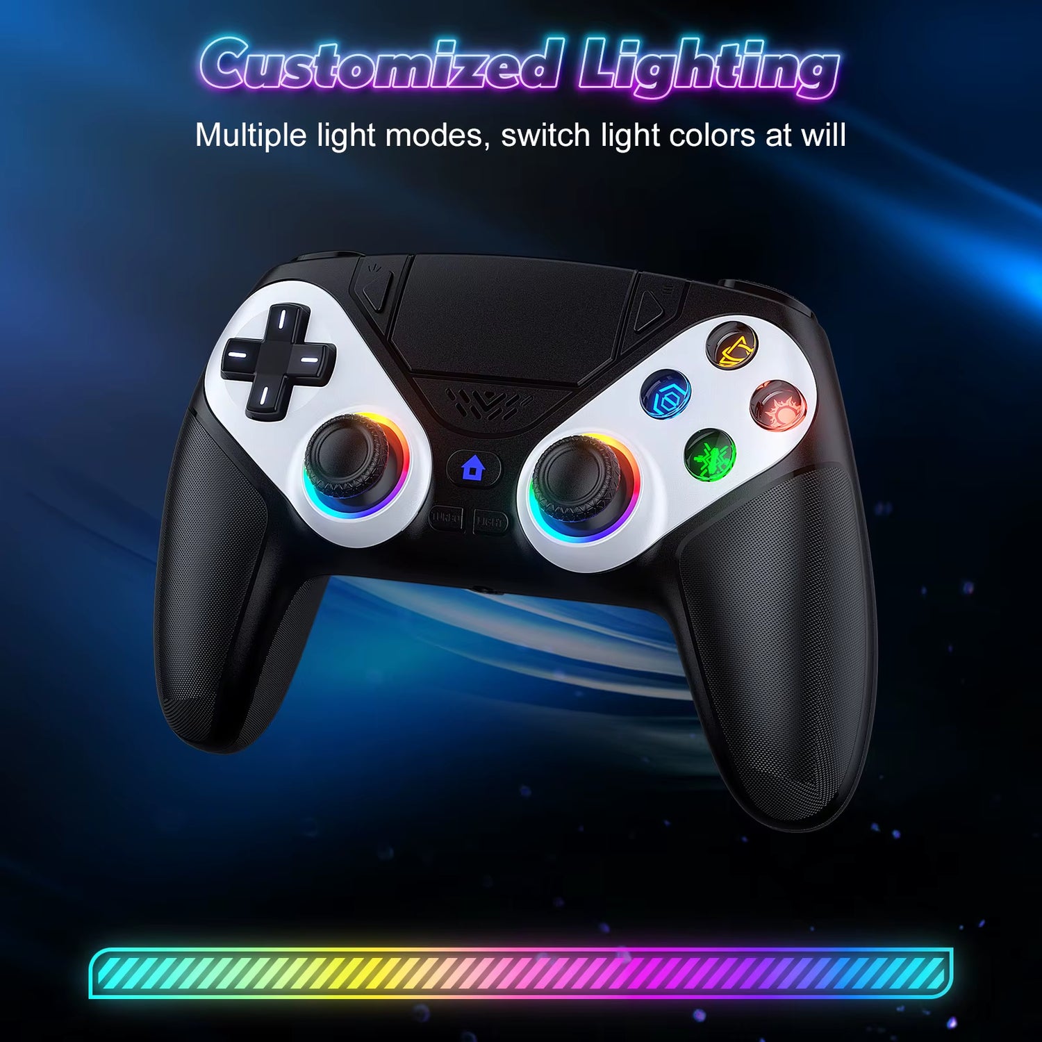 Ps5 Wireless Controller for Ps5 Console Gaming Controller Bluetooth Gamepad with Turbo Dual Sense Vibrate Programming